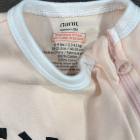 Pink Newborn Nanit Pajamas - Breathing Wear for Nanit Baby Monitor - Picture 2 of 4